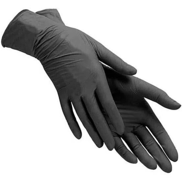 Рукавички одноразові нітрилові чорні, розмір ХL, 100 шт/уп (3,5 г)