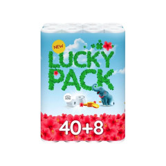 Туалетний папір “Lucky Pack”, 15,95 м, 2-шаровий, білий, 48 шт/пак